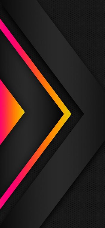 Обои Апельсин, лого, прямоугольник, полутона и оттенки, треугольник в разрешении 1080x2340