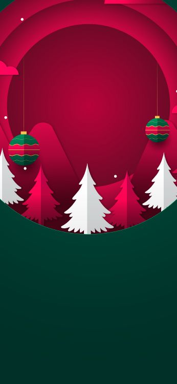Обои рождественский орнамент, Рождество, Сочельник, праздник, древесные растения в разрешении 2250x4872