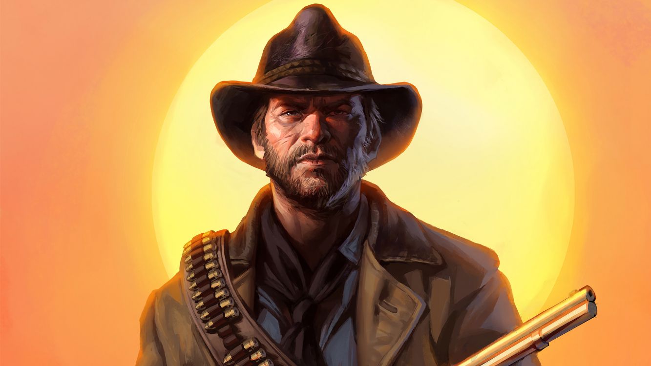 Обои xbox one, вымышленный персонаж, ковбойская шляпа, волосы на лице, playstation 4 в разрешении 3000x1687