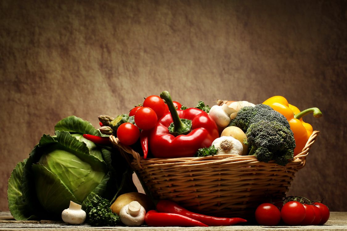 Обои овощ, вегетарианская кухня, природные продукты, натюрморт, пища в разрешении 4500x3000