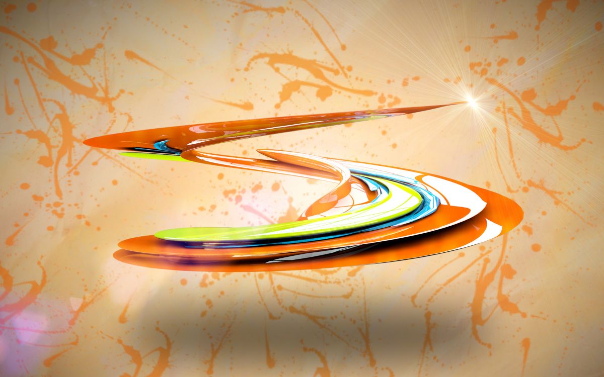 Обои Апельсин, графический дизайн, линия, графика, синий в разрешении 2560x1600