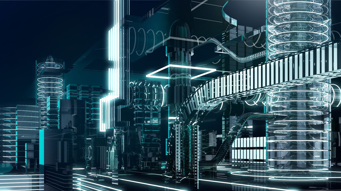 Обои windows 10, метрополия, синий, городской район, городской пейзаж в разрешении 6000x3375