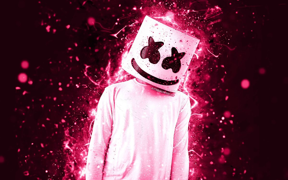 Обои красный цвет, диск жокей, розовый, иллюстрация, музыкант в разрешении 3840x2400