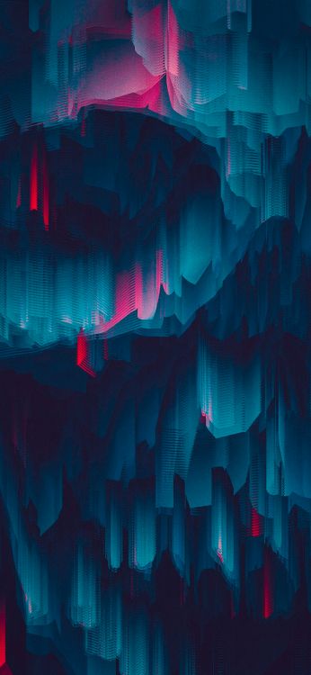 Обои свет, синий, красочность, электрик, арт в разрешении 1420x3073