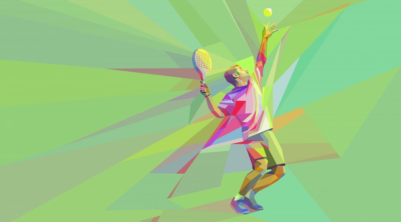 Обои теннис, иллюстрация, графический дизайн, арт, трава в разрешении 3840x2133
