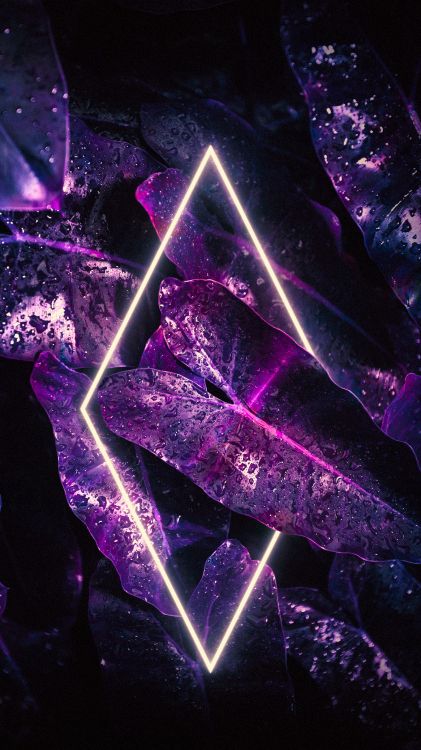 Обои свет, смартфон, пурпур, Фиолетовый, треугольник в разрешении 4320x7680