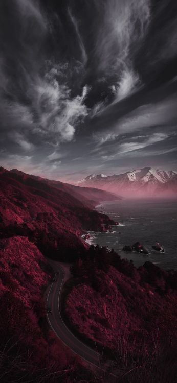 Обои ios, облако, вода, гидроресурсы, атмосфера в разрешении 1407x3045