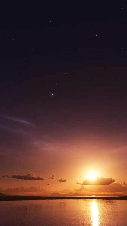 Обои вода, облако, атмосфера, природа, послесвечение в разрешении 720x1280