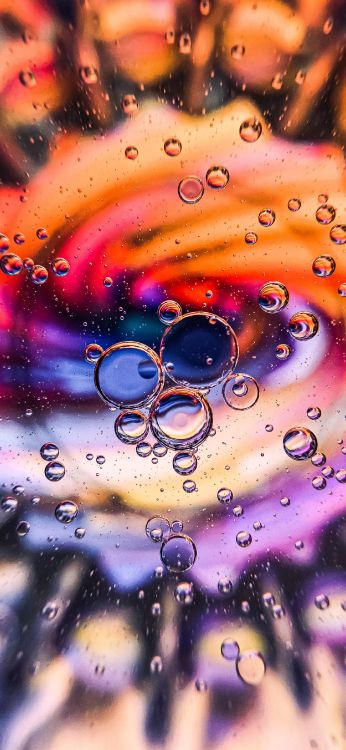 Обои вода, арт, графика, красочность, жидкий в разрешении 1800x3900