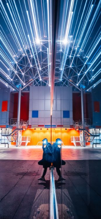 Обои свет, зеркало, освещение, Дискотечный шар, Лампа накаливания в разрешении 1080x2340