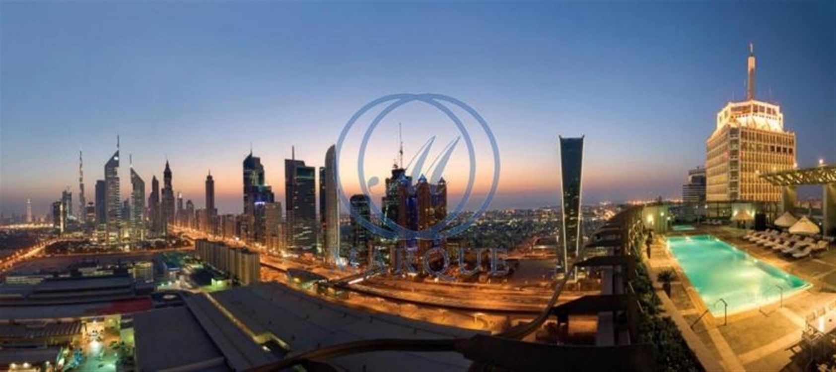 Обои Всемирный Торговый Центр Резиденция, Джумейра, городской пейзаж, город, линия горизонта в разрешении 3235x1440