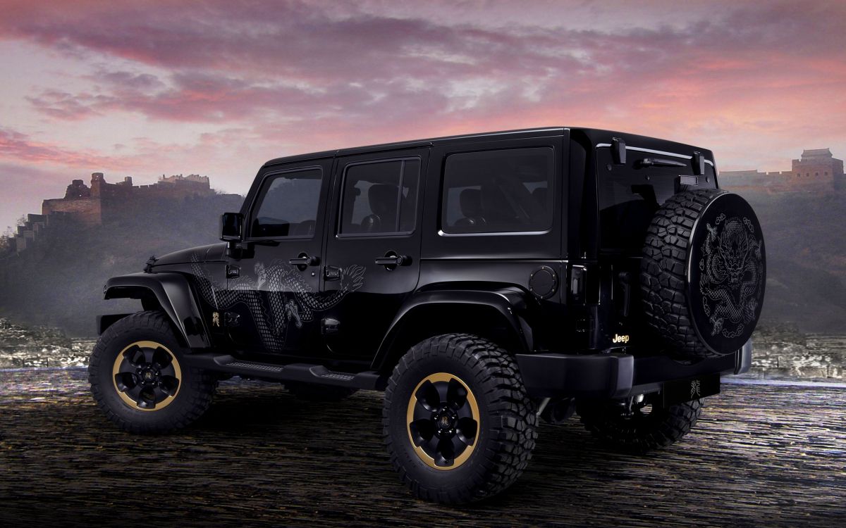 Обои джип, автомобильные шины, Офф-роуд, jeep wrangler, черный в разрешении 2560x1600
