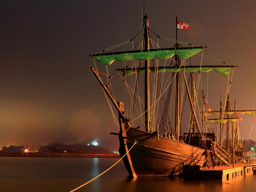 Обои корабль, гавань, парусник, док, порт в разрешении 2560x1920