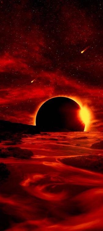 Обои свет, арт, атмосфера, мир, облако в разрешении 1080x2400