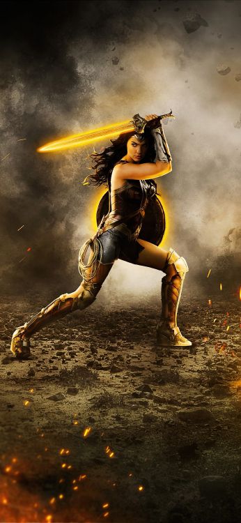 Обои Чудо-Женщина 1984, чудоженщина, Супермен, комиксы dc, иллюстрация в разрешении 1080x2340