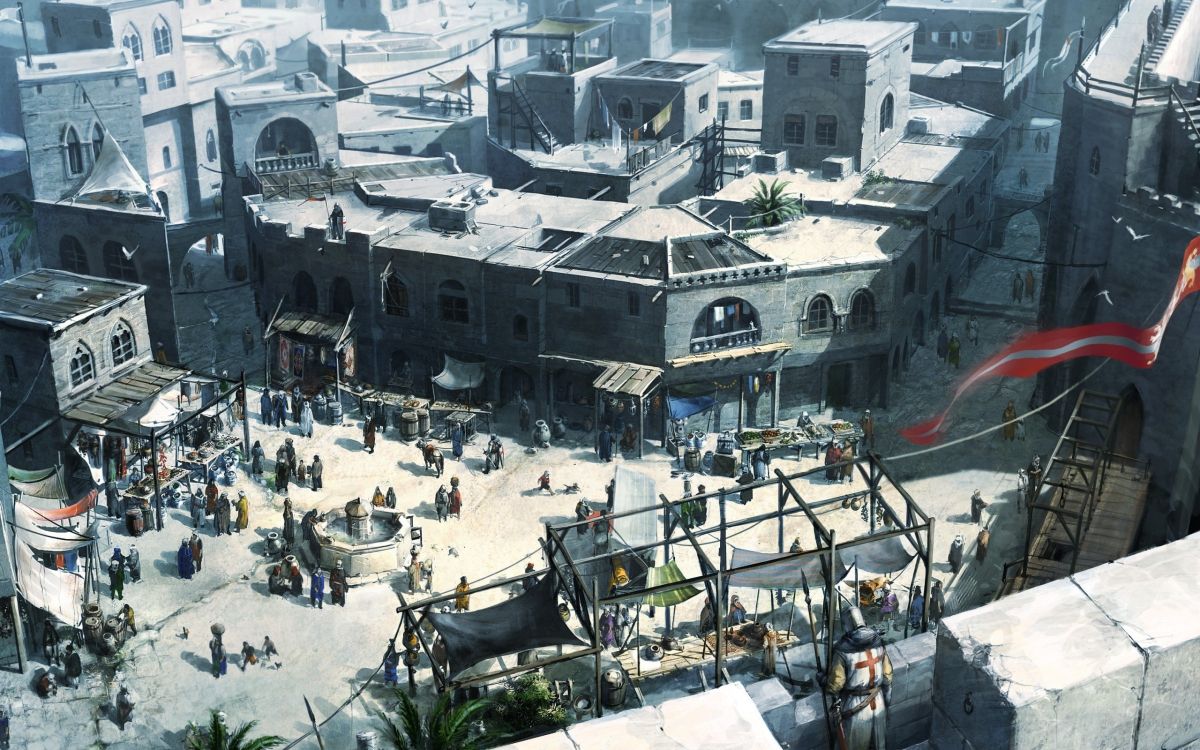 Обои ассассинс Крид братство, город, городок, метрополия, здание в разрешении 2560x1600