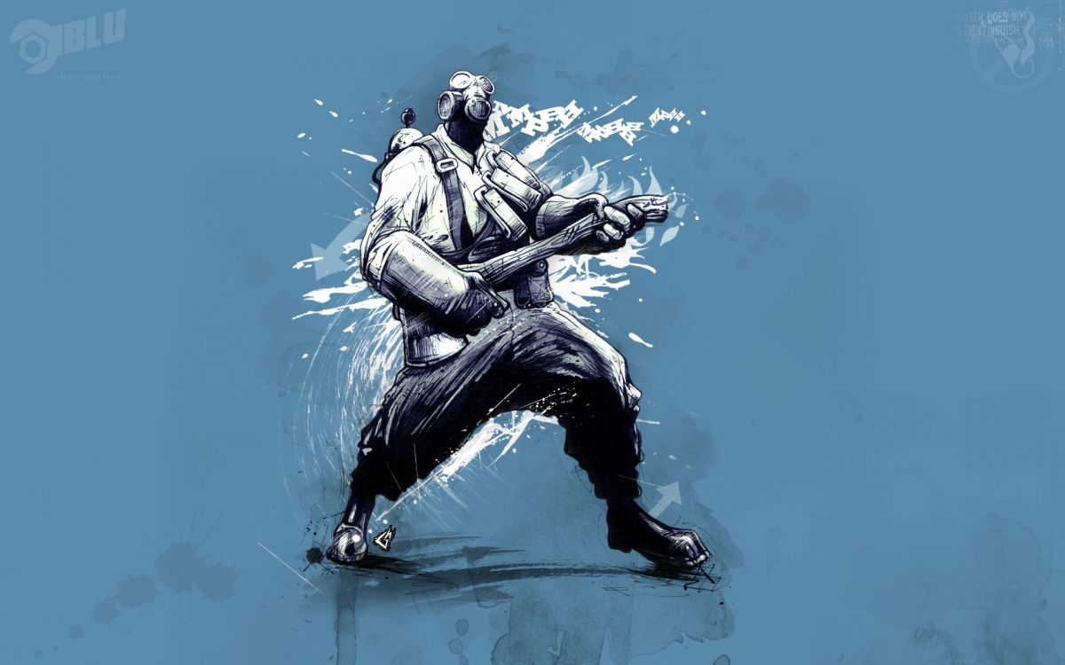 Обои команда крепость 2, искусства, deviantart в разрешении 1920x1200