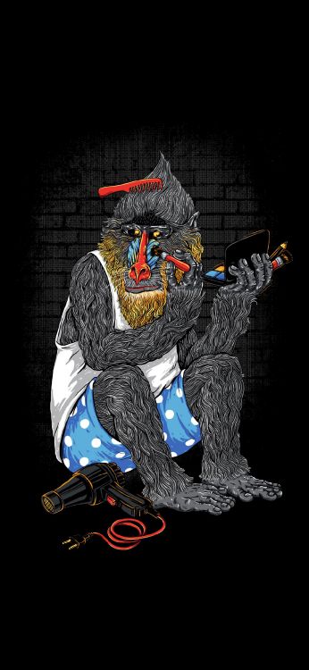 Обои арт, шляпа, рукав, жест, живопись в разрешении 1080x2340