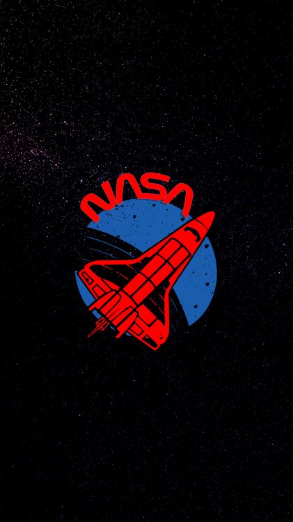 Обои НАСА, смартфон, кармин, космос, графика в разрешении 1242x2208