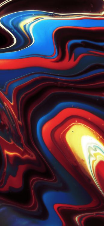 Обои красочность, свет, автомобильное освещение, жидкий, Апельсин в разрешении 1170x2535