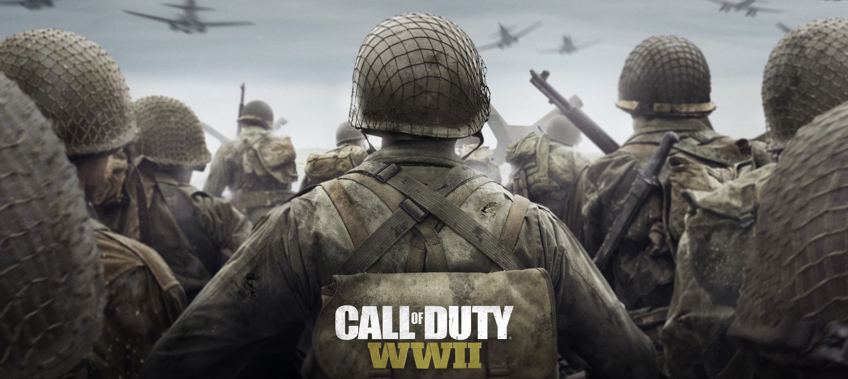 Обои служебный долг 2мв, Call of Duty WWII, activision, sledgehammer игры, солдат в разрешении 7190x3220
