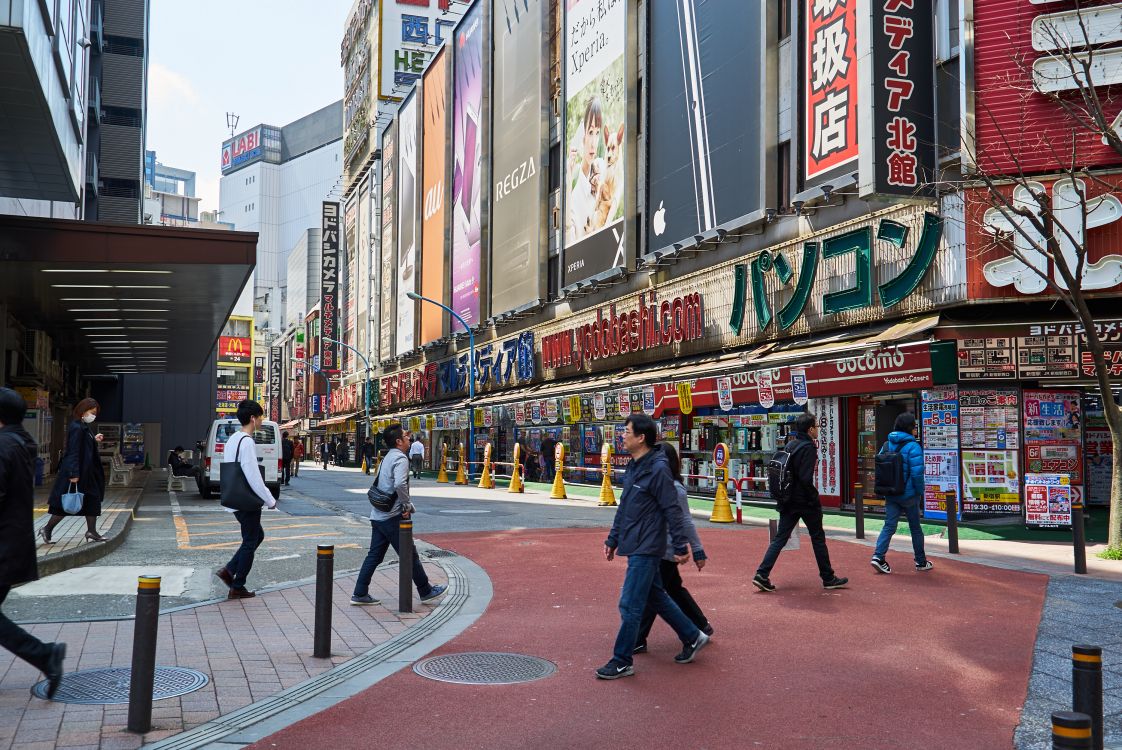 Обои городской район, улица, пешеход, городок, деловой район в разрешении 3000x2004