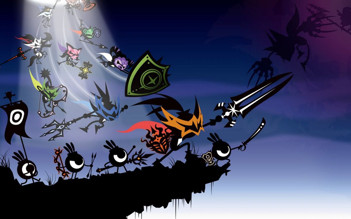 Обои патапон, иллюстрация, графический дизайн, фикция, мультфильм в разрешении 1920x1200