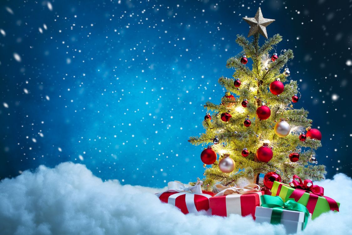 Обои елка, Рождество, Рождественские украшения, Сочельник, рождественский орнамент в разрешении 7000x4667