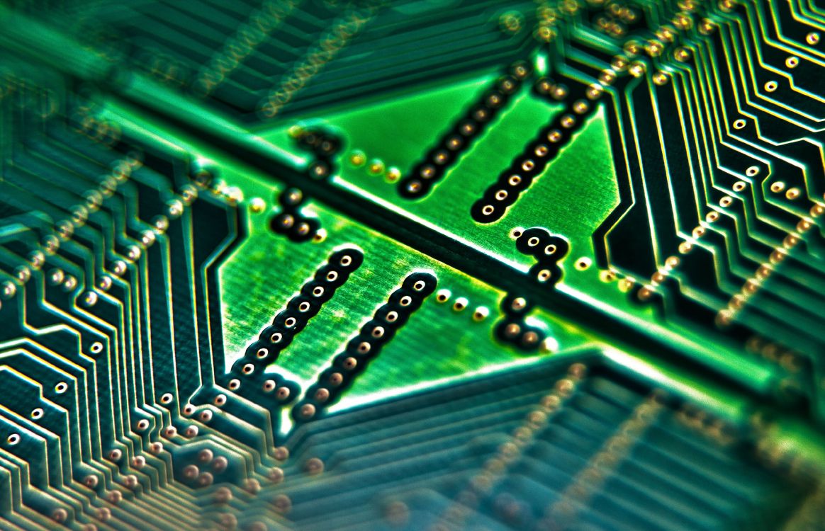 Обои печатная плата, электронная схема, электроника, электронная техника, зеленый в разрешении 3600x2318