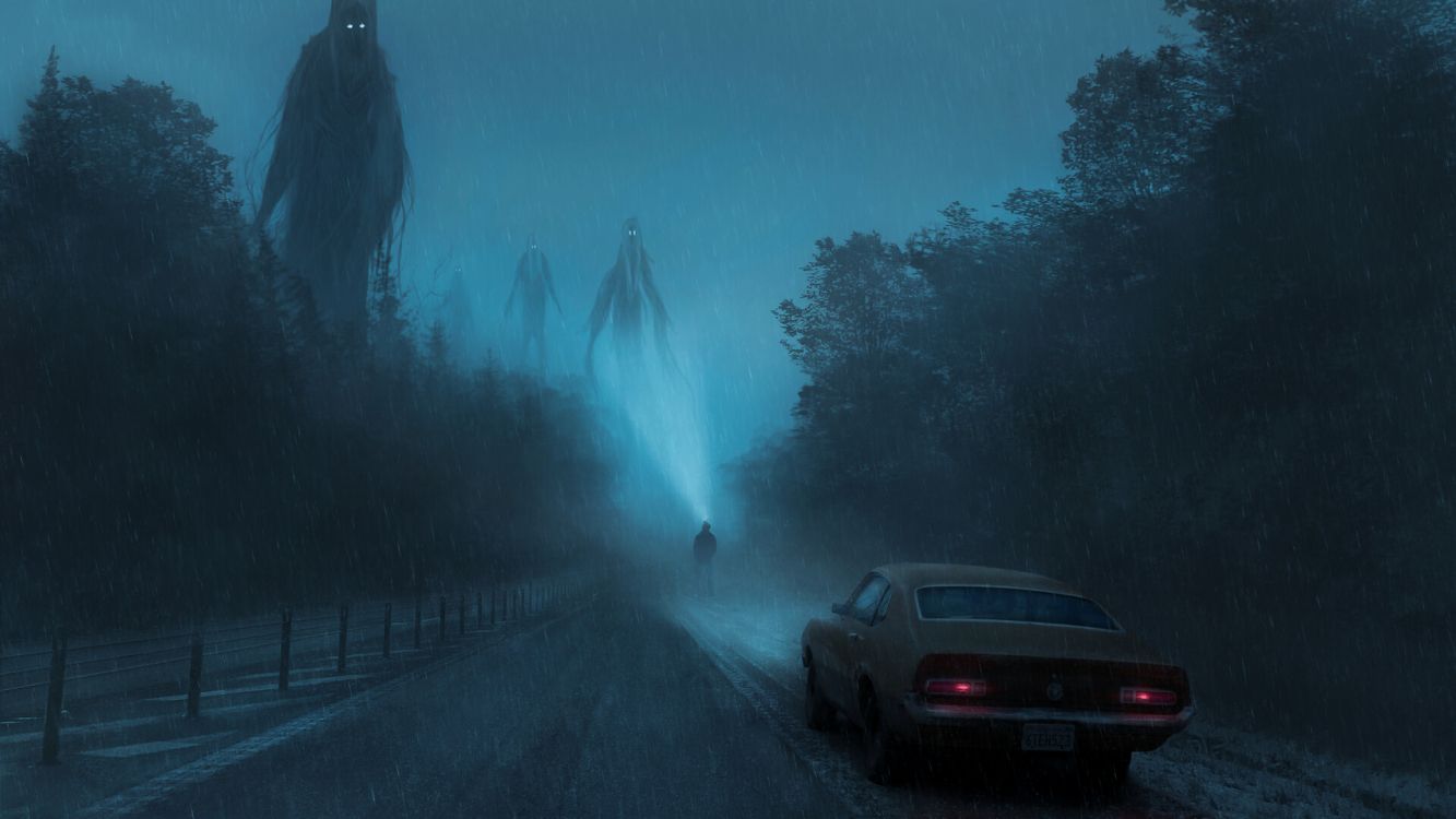 Обои дорога, легковые автомобили, арт, Реддит, шина в разрешении 1920x1080