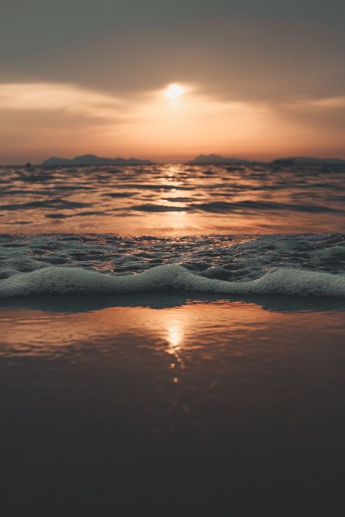 Обои горизонт, море, вода, закат, восход солнца в разрешении 3213x4819