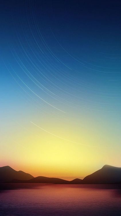 Обои синий, горизонт, послесвечение, облако, сумрак в разрешении 1000x1777