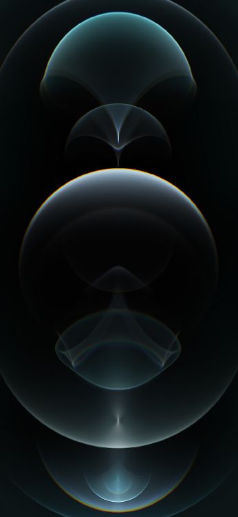 Обои яблоко, ios, тихоокеанский синий, космос, круг в разрешении 1080x2340