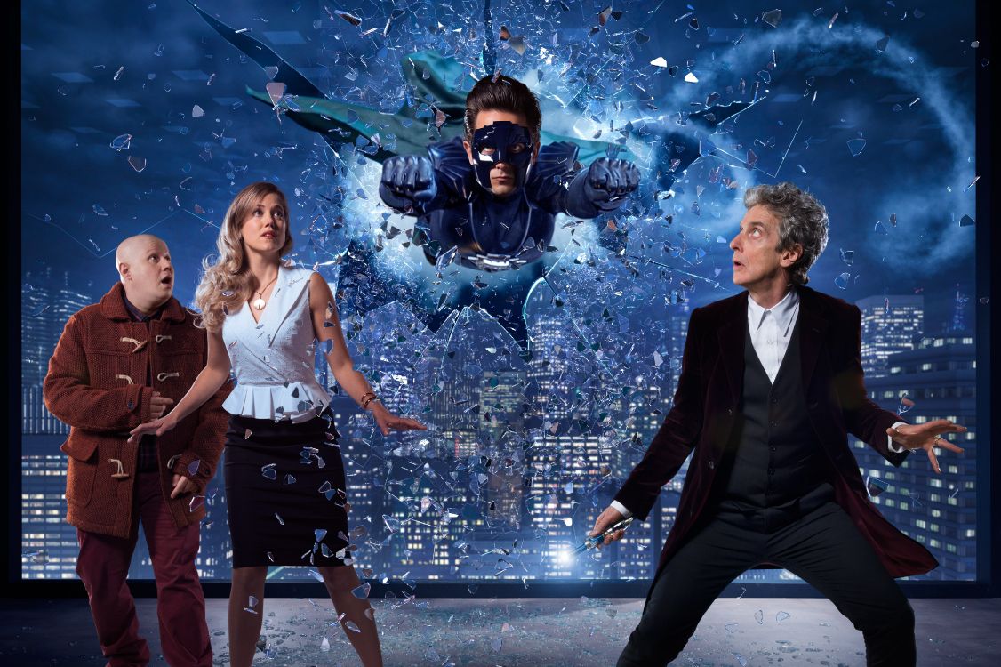 Обои Стивен Моффат, Доктор Кто, Возвращение доктора Мистерио, Двенадцатый Доктор, Питер Капальди в разрешении 4600x3062