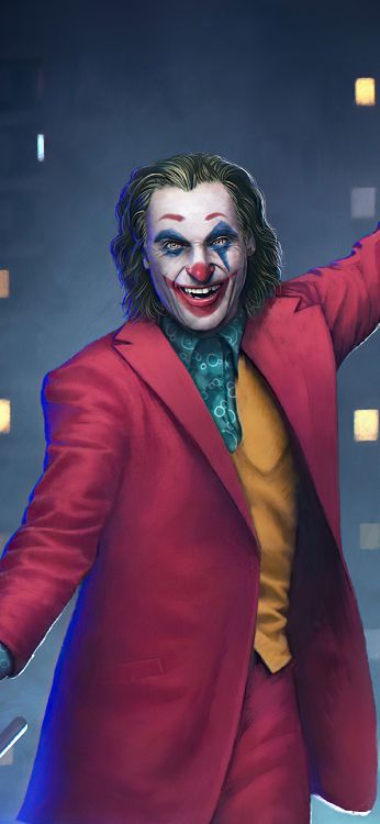 Обои Джокер, Хоакин Феникс, Артур Флек, арт, живопись в разрешении 1290x2796