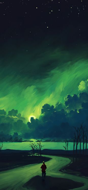 Обои арт, икона, облако, атмосфера, дневное время в разрешении 1080x2340