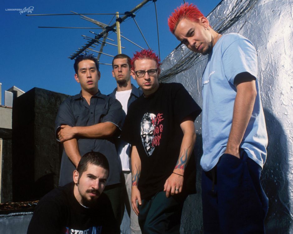 Обои Честер Беннингтон, Майк Шинода, Линкин Парк, забава, волосы на лице в разрешении 2548x2031