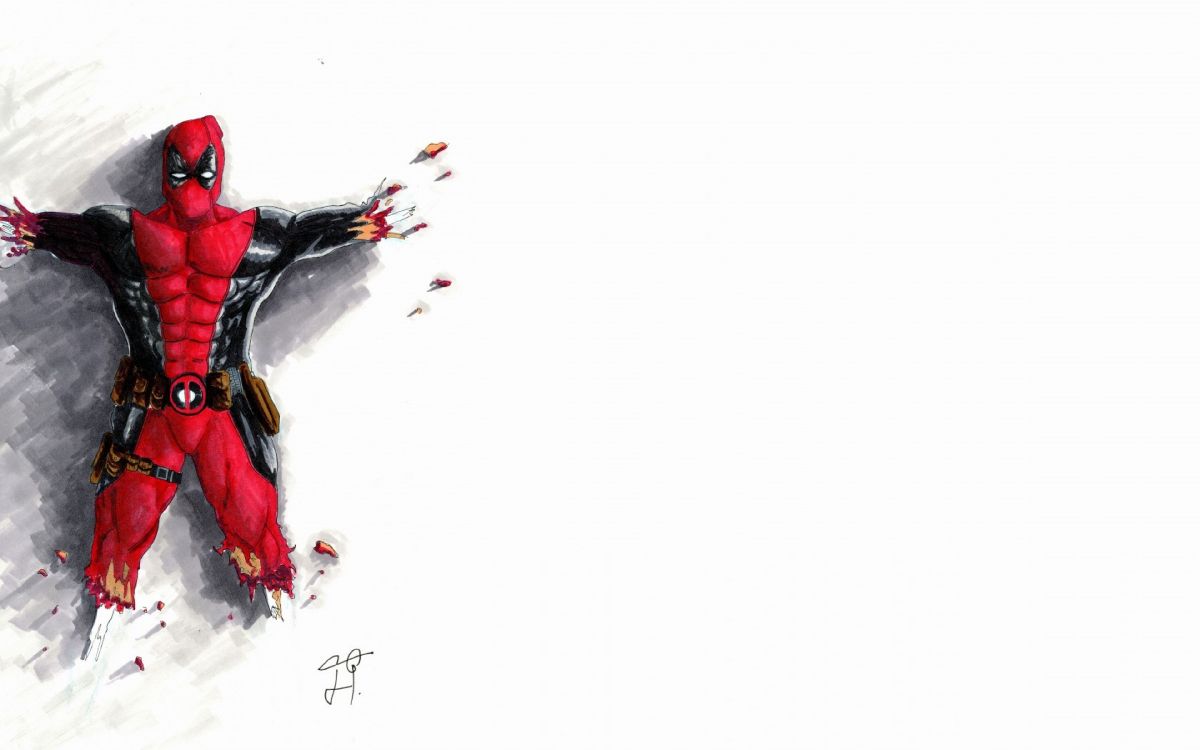 Обои дэдпул, вымышленный персонаж, фильм, снег в разрешении 3840x2400