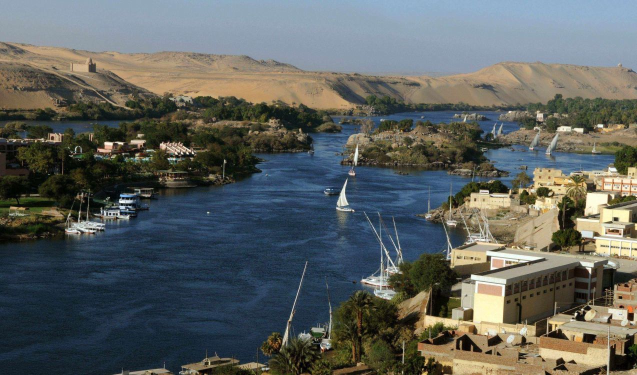 Обои Асуан, Нил, Луксор, Каир, водоем в разрешении 3216x1892