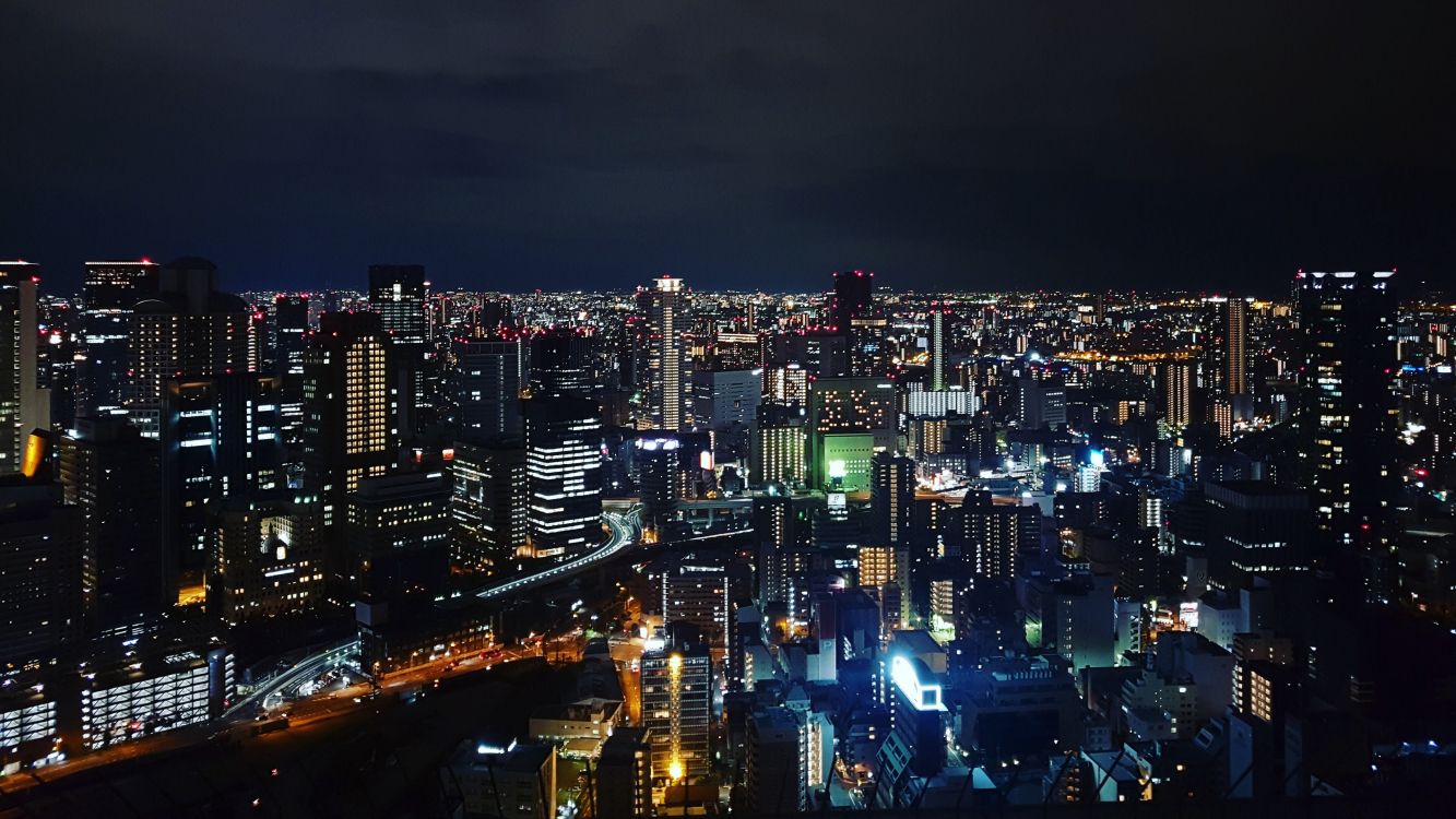 Обои ночь, городской пейзаж, город, метрополия, городской район в разрешении 3840x2160