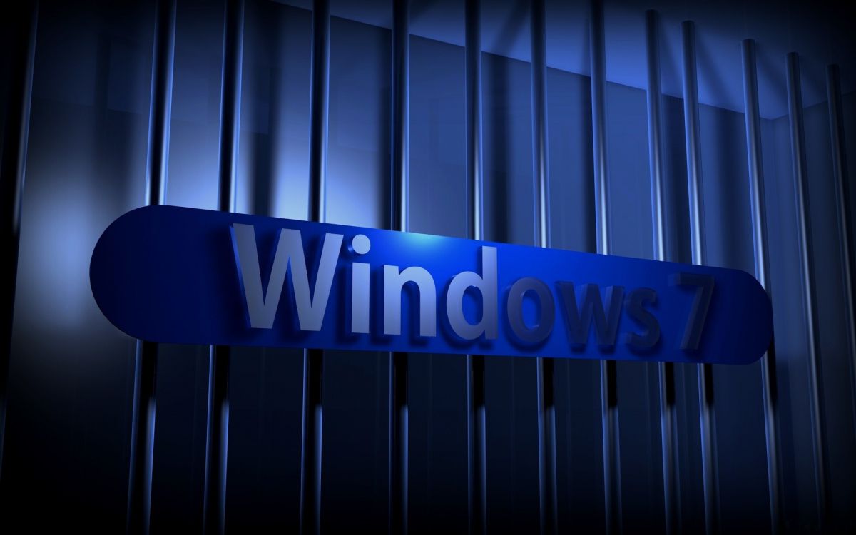 Обои windows 7, microsoft windows, синий, свет, линия в разрешении 1920x1200