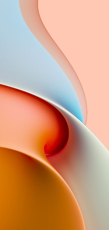 Обои Оранжевый цвет, арт, полутона и оттенки, узор, персик в разрешении 1516x3200