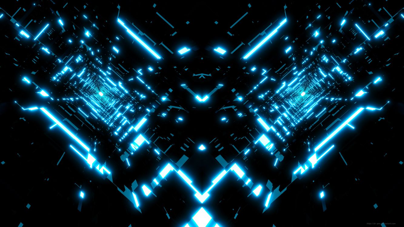 Обои свет, симметрия, узор, дизайн, электрик в разрешении 3840x2160