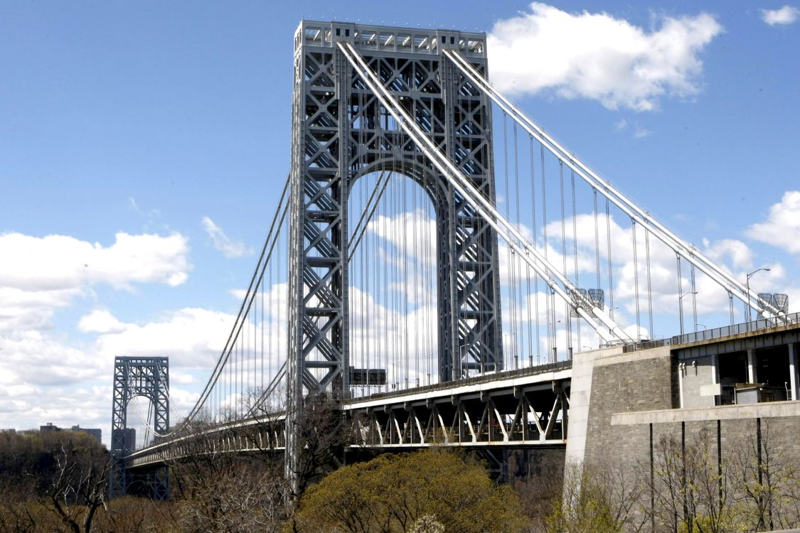 Обои Мост Джорджа Вашингтона, мост, консольный мост, подвесной мост, Мост ферменной конструкции в разрешении 3329x2219