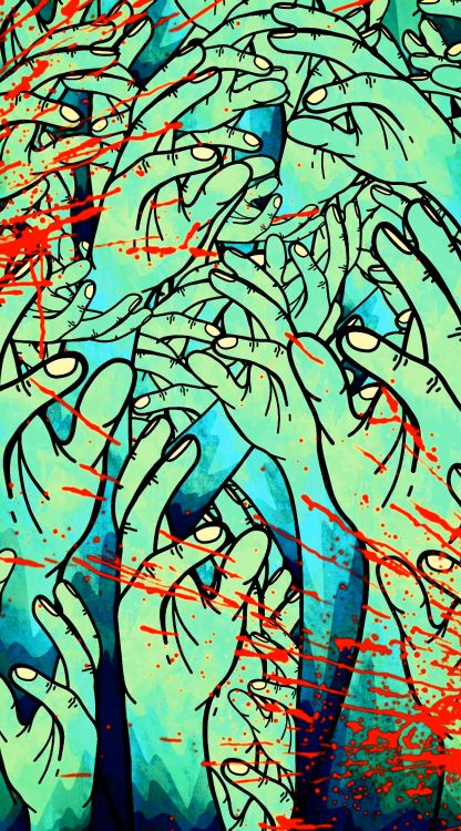 Обои дерево, синий, красочность, чирок, Аква в разрешении 1200x2160