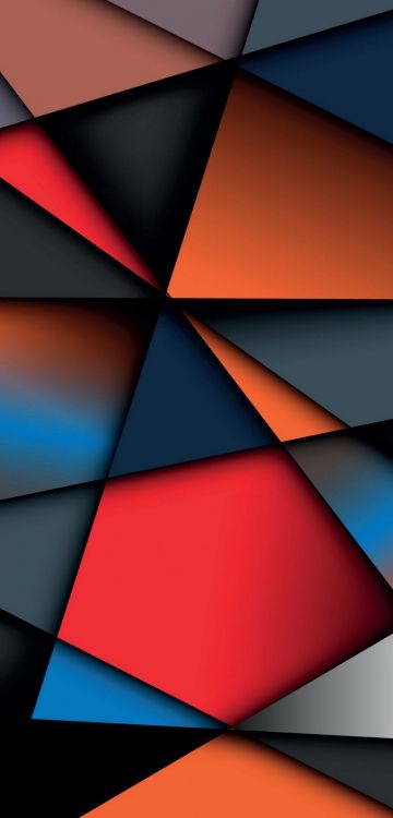 Обои ios, синий, Апельсин, красный цвет, красочность в разрешении 1080x2244