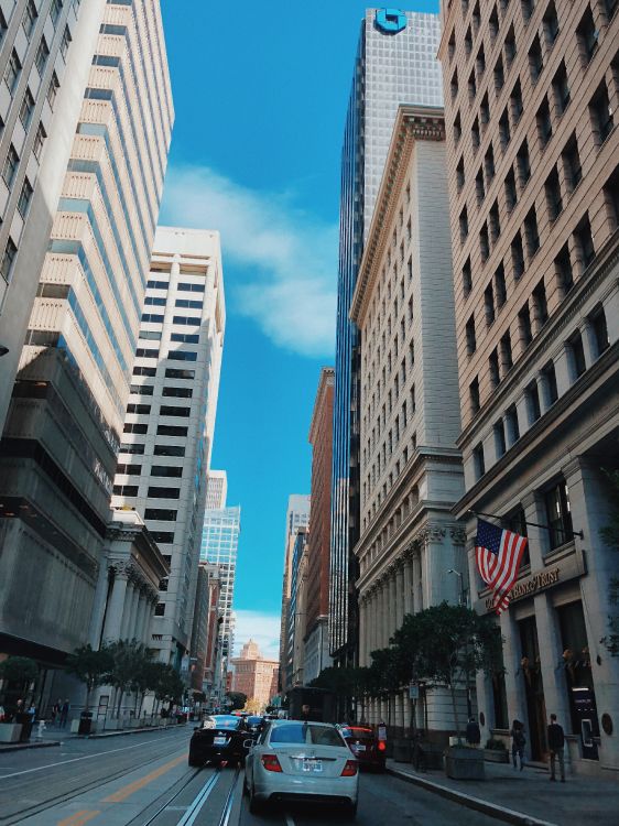 Обои Сан Франциско, Флэтайрон-Билдинг, окно, дорога, дневное время в разрешении 3024x4032