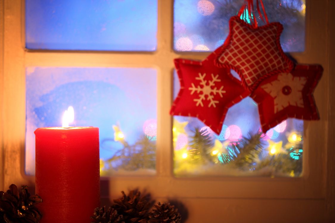 Обои Рождественский день, Рождественские украшения, праздник, Рождественские огни, Рождественские окно в разрешении 5616x3744