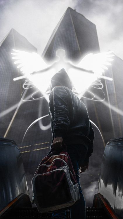 Обои ветровое стекло, арт, темнота, иллюстрация, крыло в разрешении 3280x5831