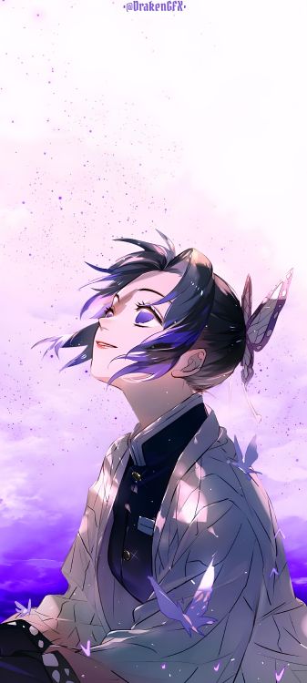 Обои аниме, эстетика убийцы демонов, Танджиро Камадо, Незуко Камадо, убийца демонов kimetsu no yaiba в разрешении 2880x6400